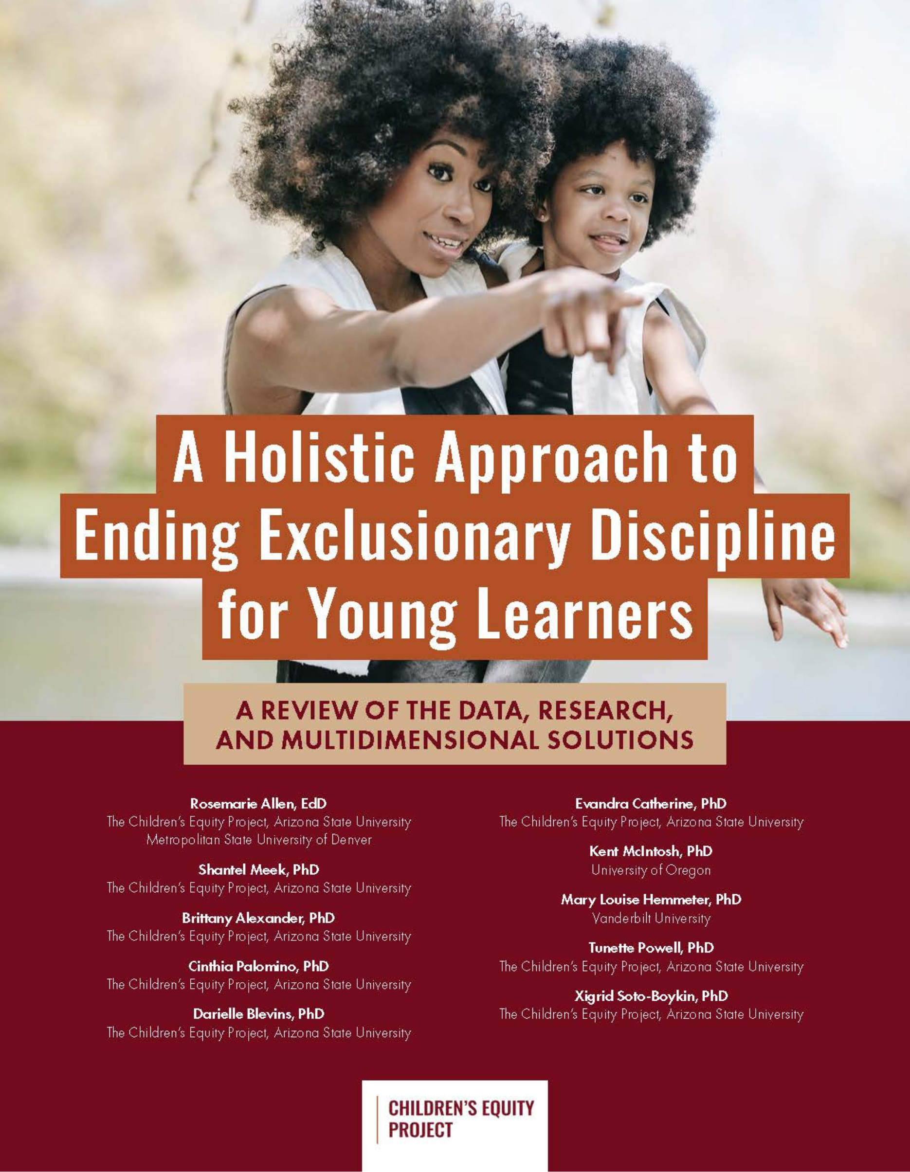 A Holistic Approach to Ending Exclusionary Discipline for Young Learners report cover
